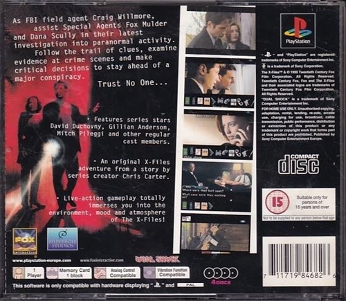 The X-Files - PS1 (A Grade) (Genbrug)